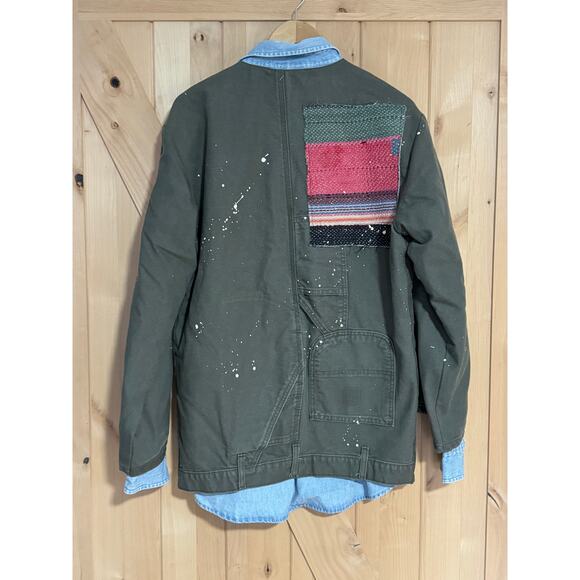 Free People x Tricia Fix | NWT Vintage Repurposed Carhartt Patchwork Coat | M/L - Picture 7 of 16